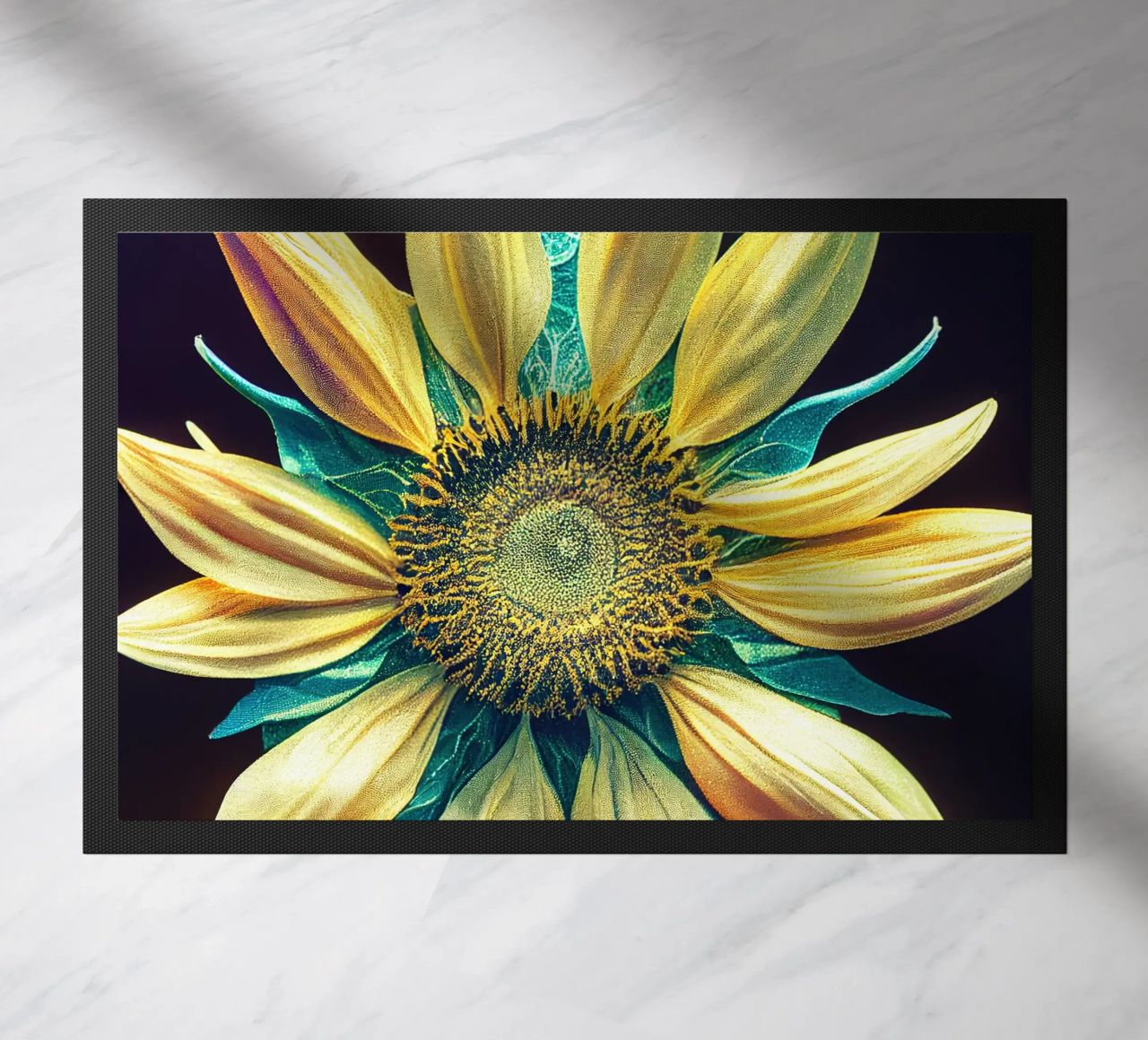 Girasole macro zerbino da Bold Blooms
