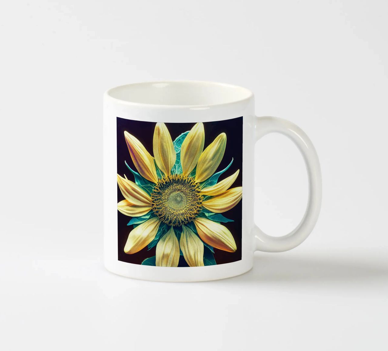 Girasole macro tazza in ceramica da Bold Blooms