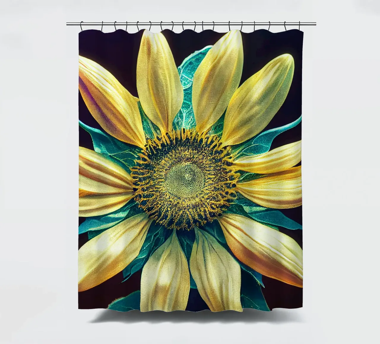Girasole macro tenda da doccia da Bold Blooms