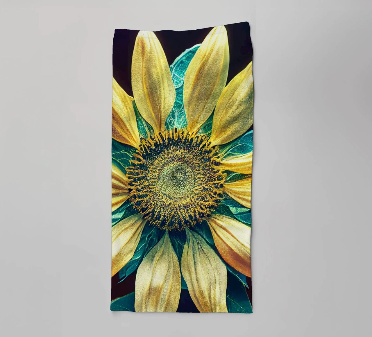Girasole macro asciugamano da bagno da Bold Blooms