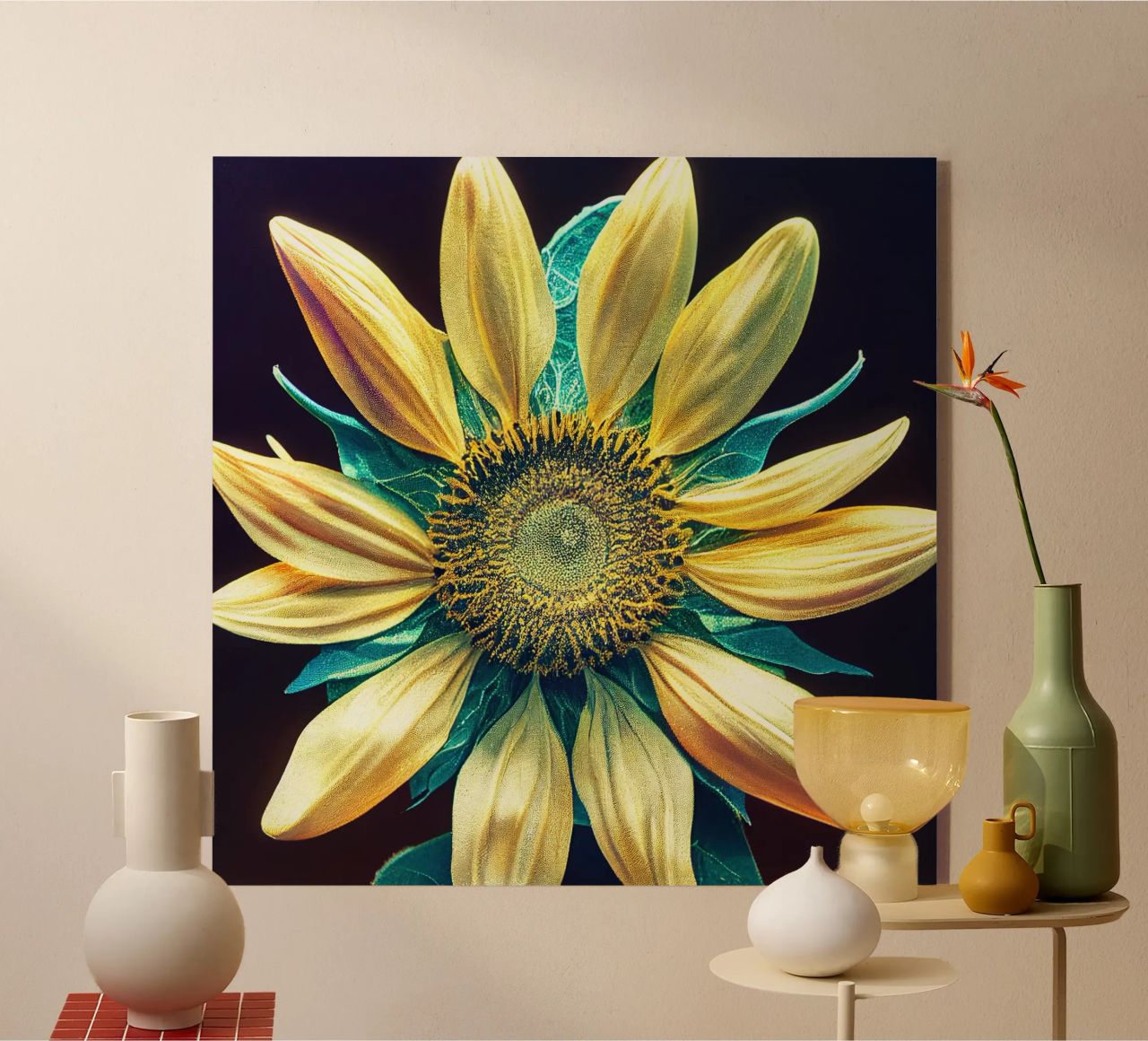 Girasole macro plexiglass da Bold Blooms