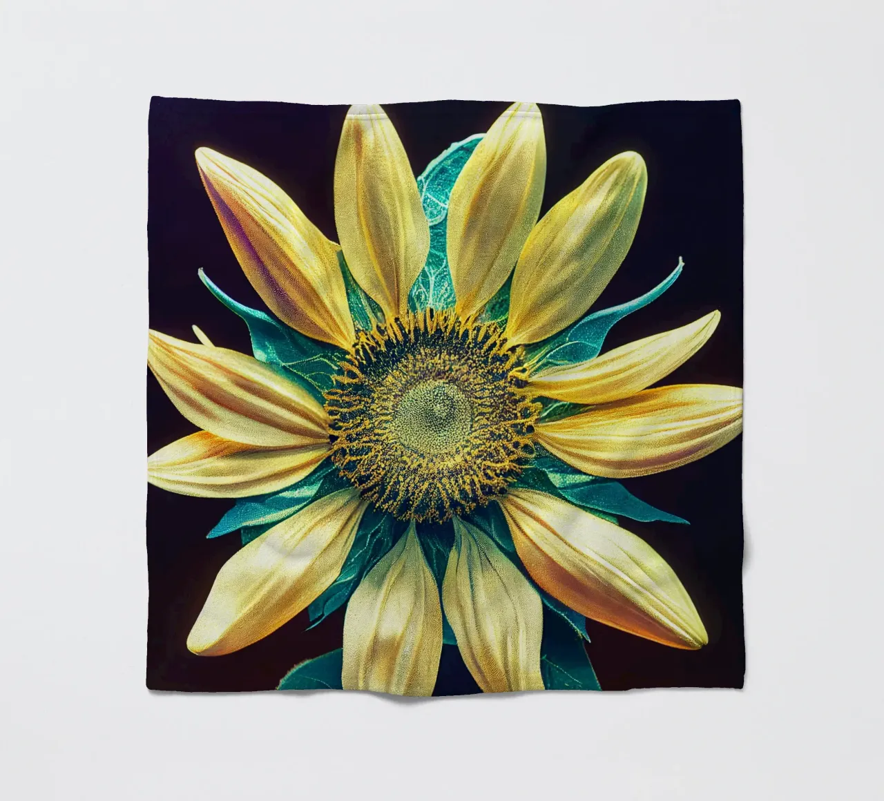 Girasole macro coperta in pile da Bold Blooms
