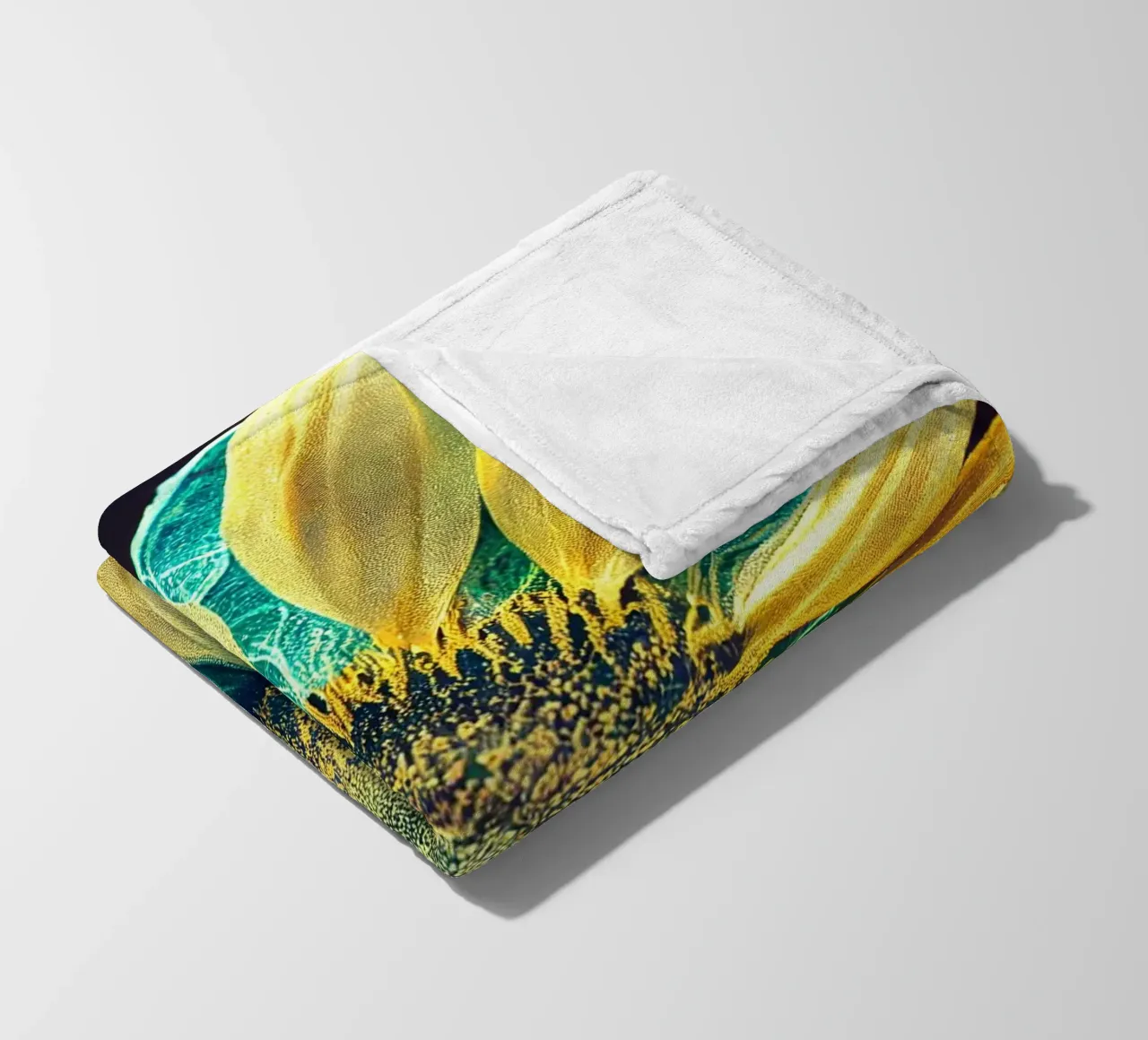 Girasole macro coperta in pile da Bold Blooms