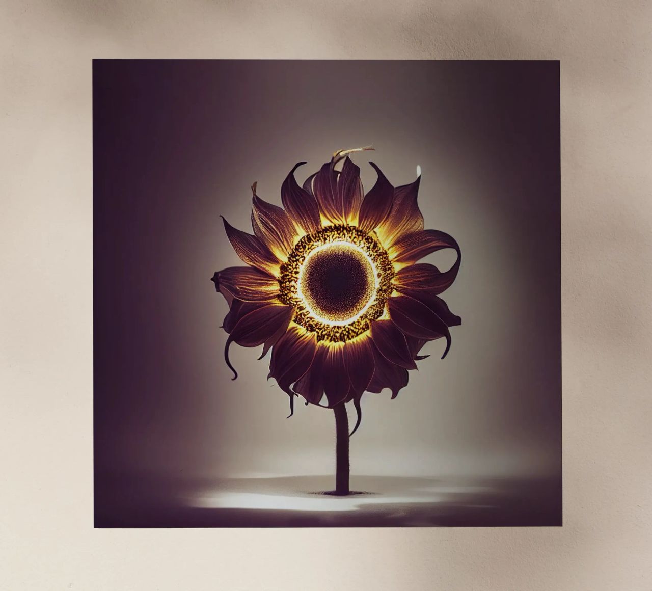 Girasole macro pellicola backlit da Bold Blooms