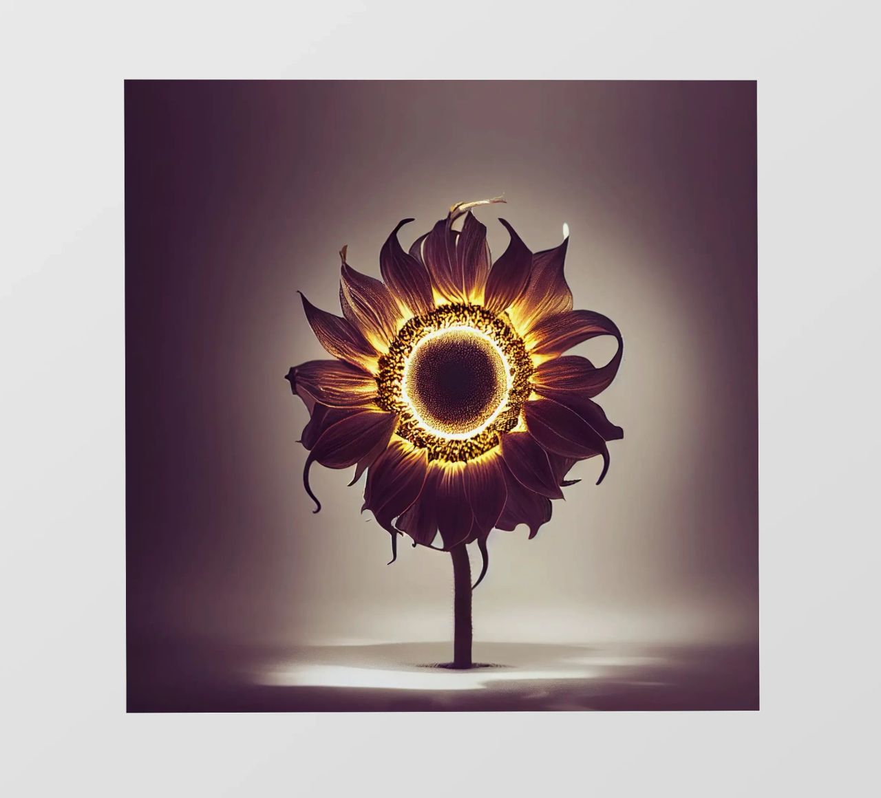 Girasole macro pellicola backlit da Bold Blooms