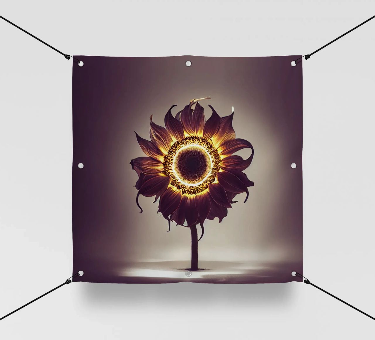Girasole macro telo in pvc da Bold Blooms