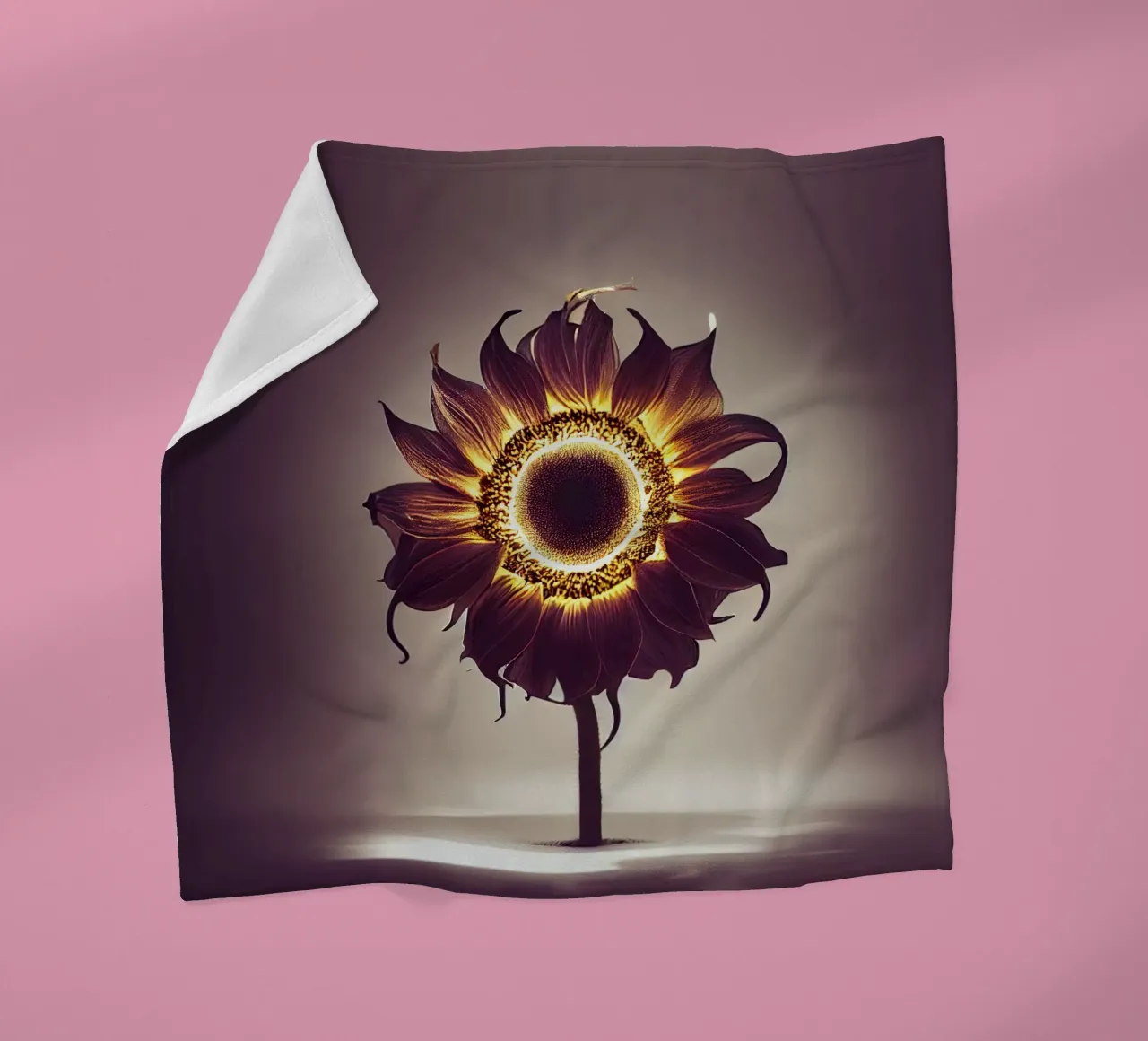 Girasole macro coperta in pile da Bold Blooms