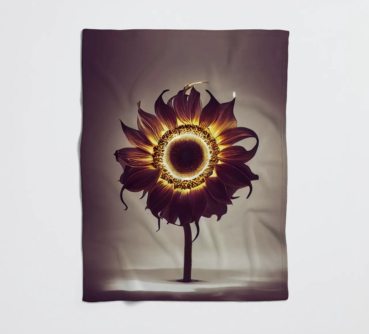 Girasole macro coperta in pile da Bold Blooms