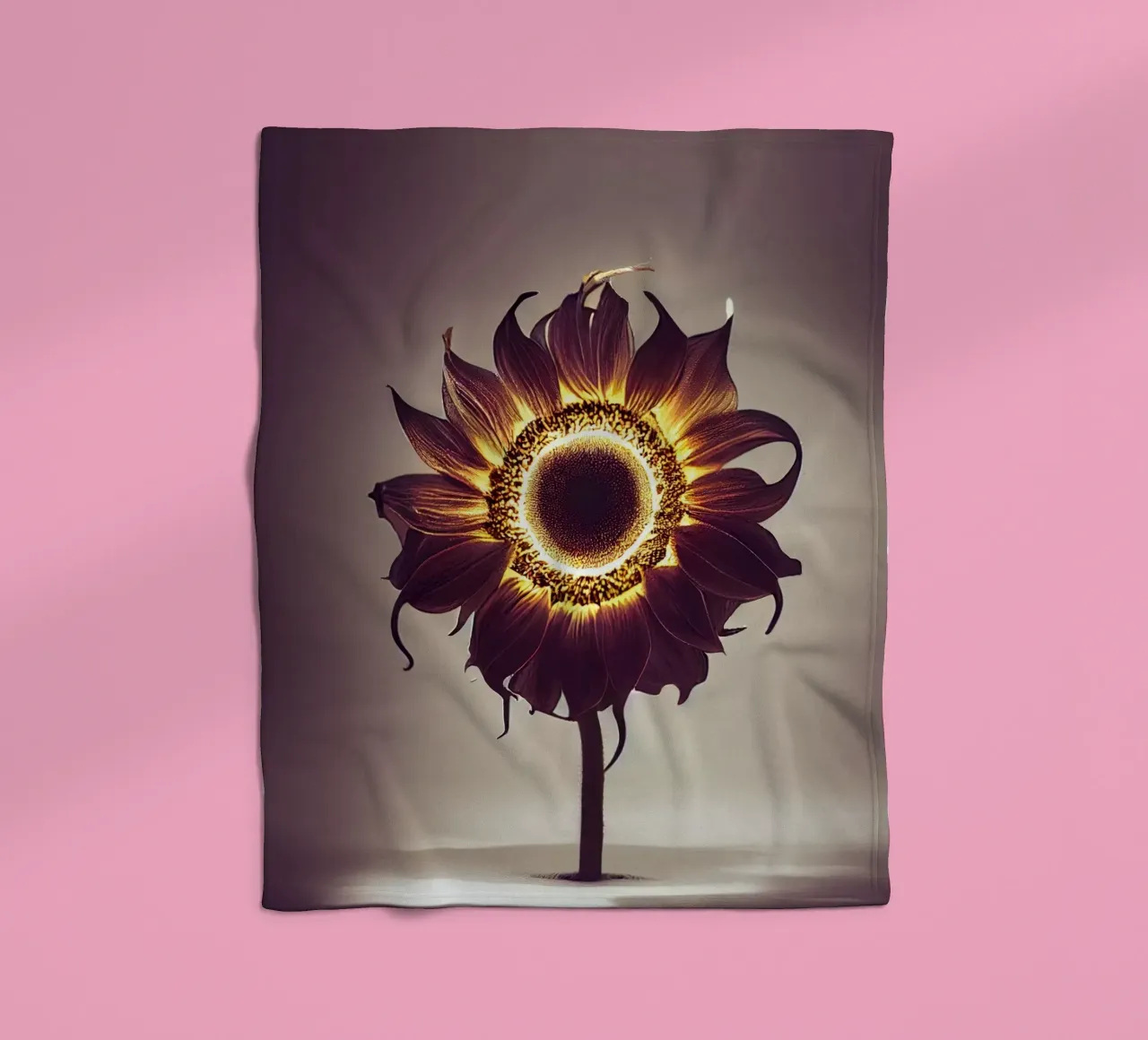 Girasole macro coperta in pile da Bold Blooms