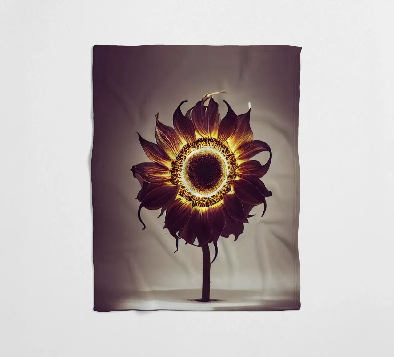 Girasole macro coperta in pile da Bold Blooms