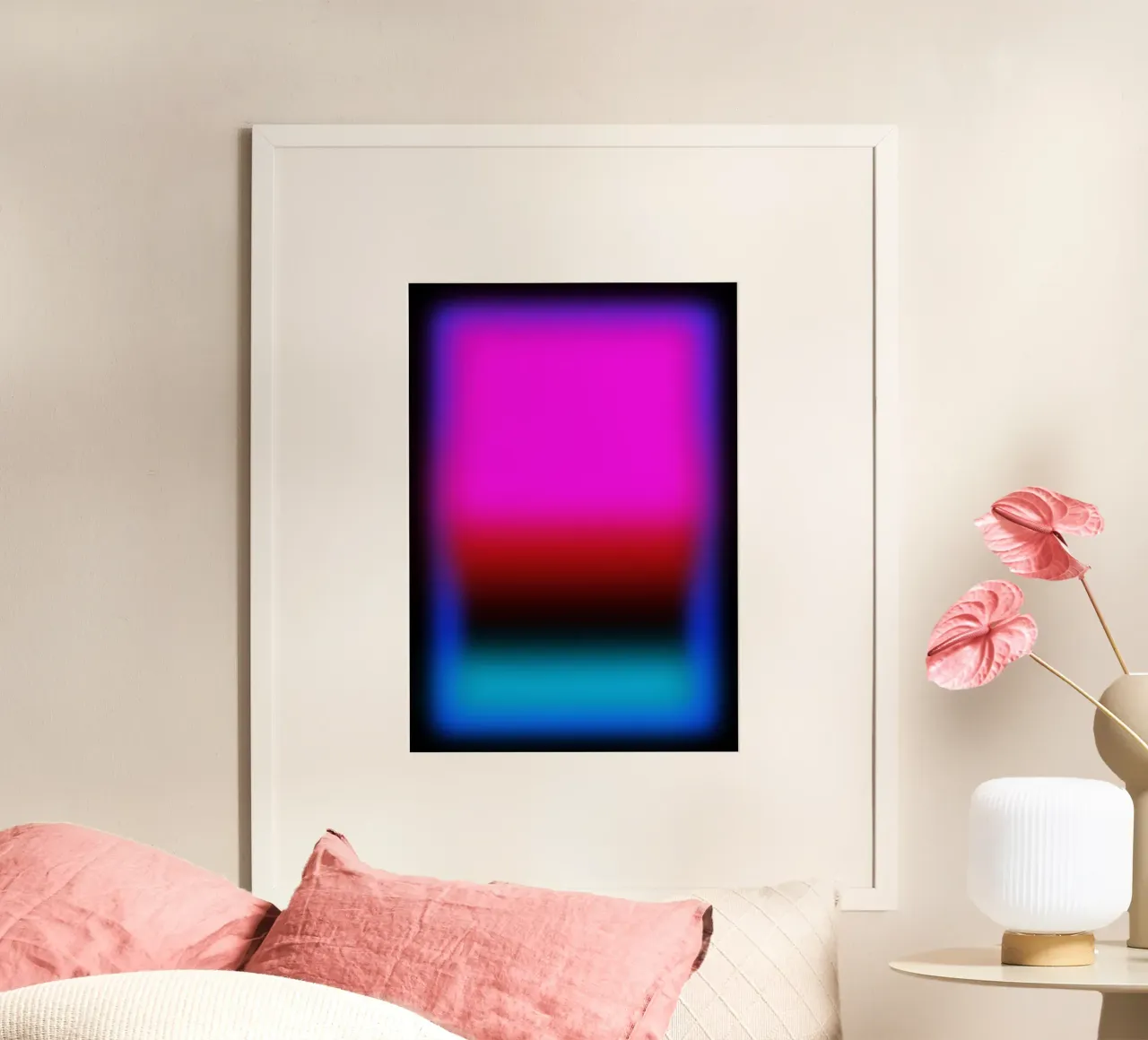 Pinky poster con telaio in plastica da Flo Klein