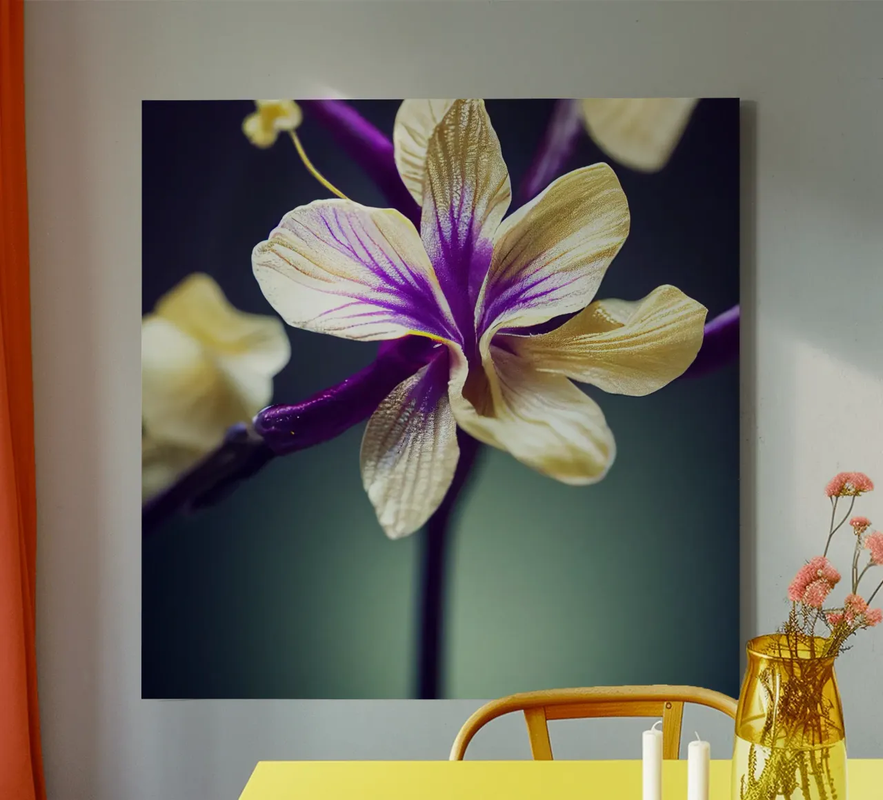Macro Fiore di violetta tela con Cornice a cassetta da Bold Blooms