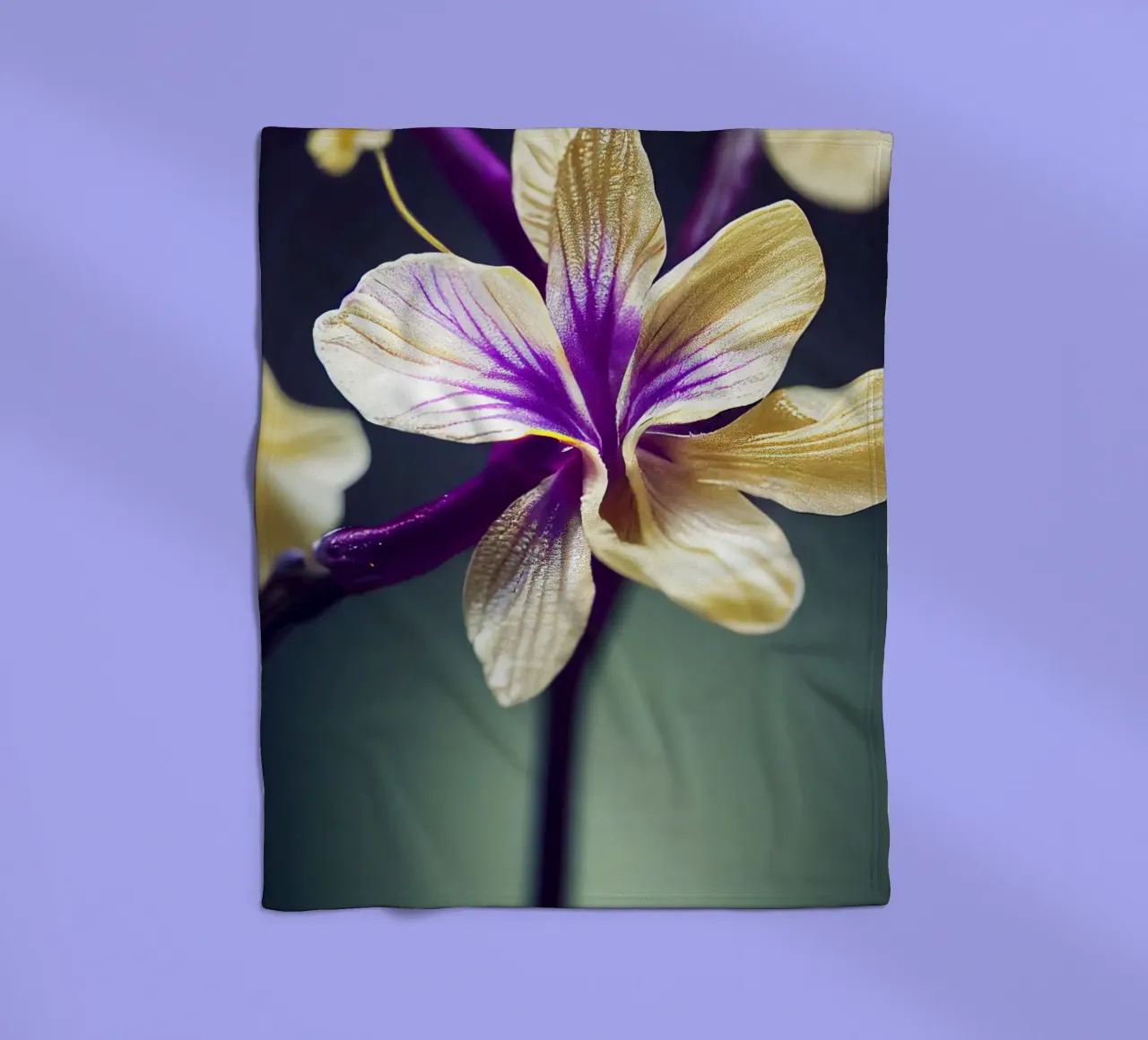 Macro Fiore di violetta coperta in pile da Bold Blooms