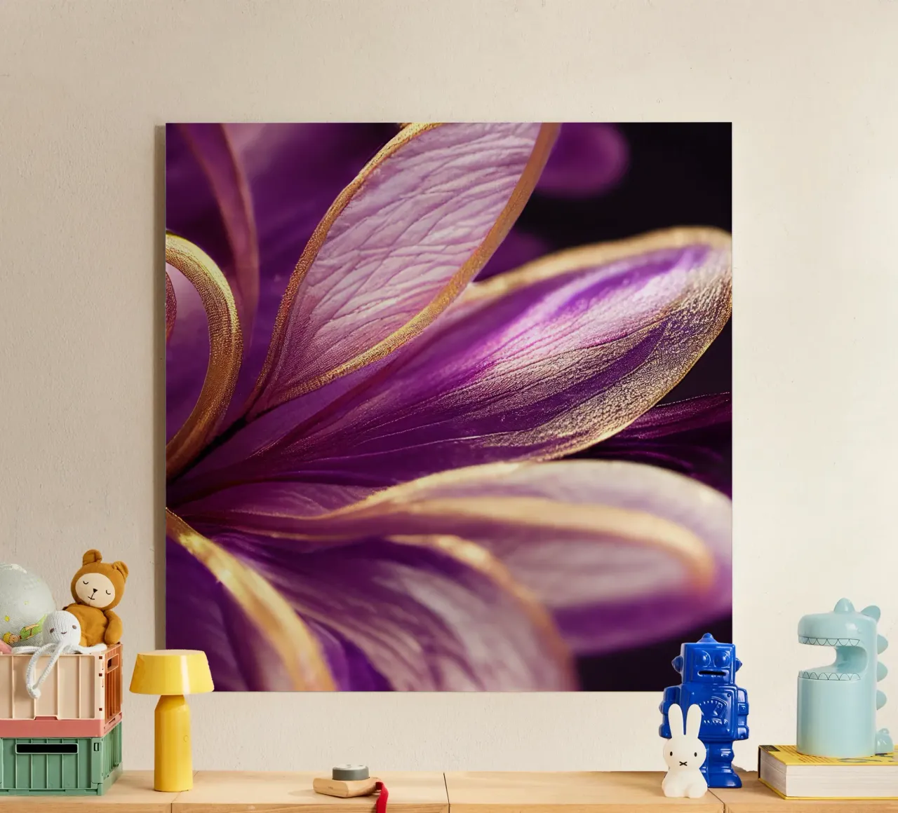 Macro Fiore di violetta plexiglass da Bold Blooms