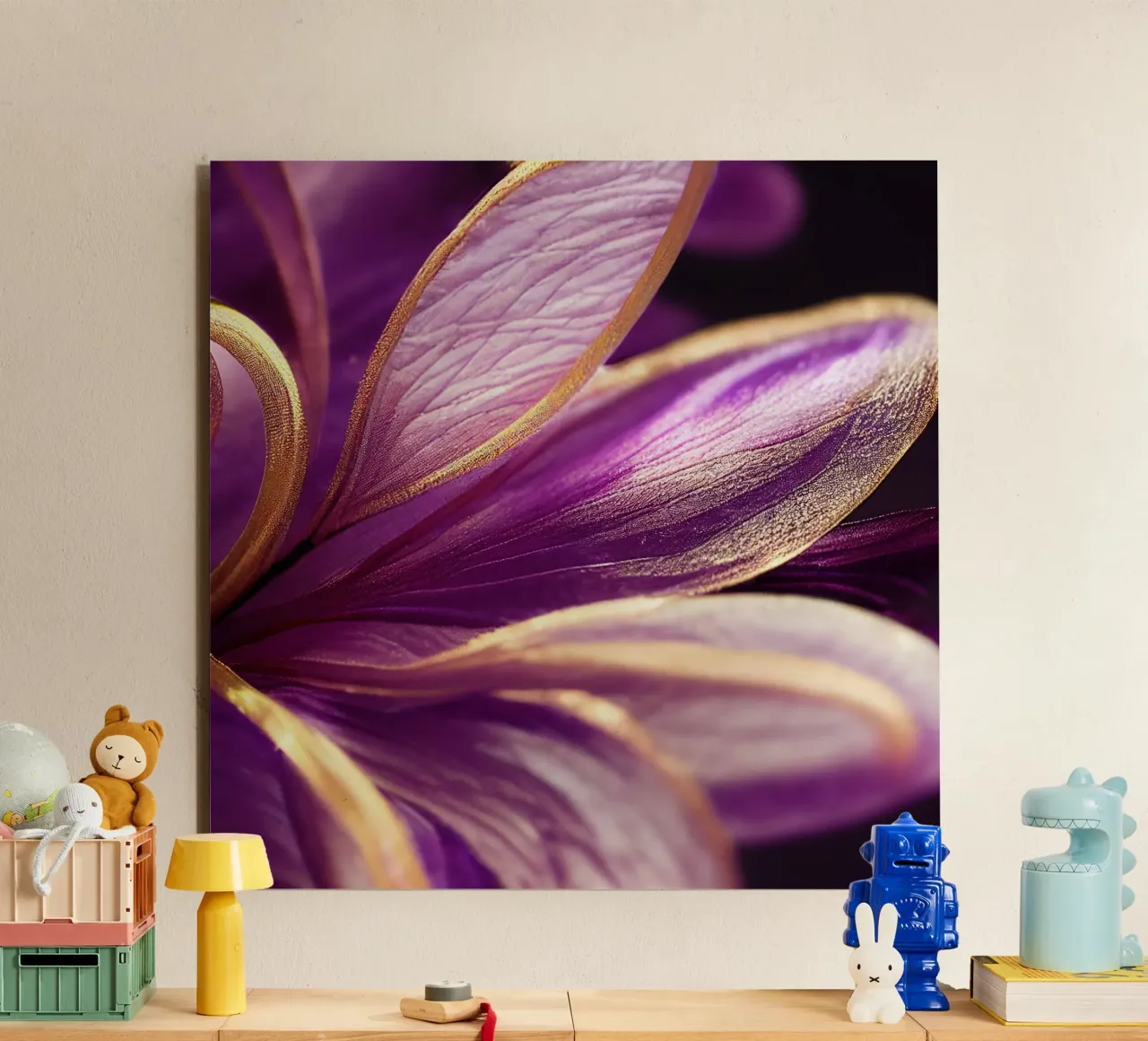 Macro Fiore di violetta alluminio dibond da Bold Blooms