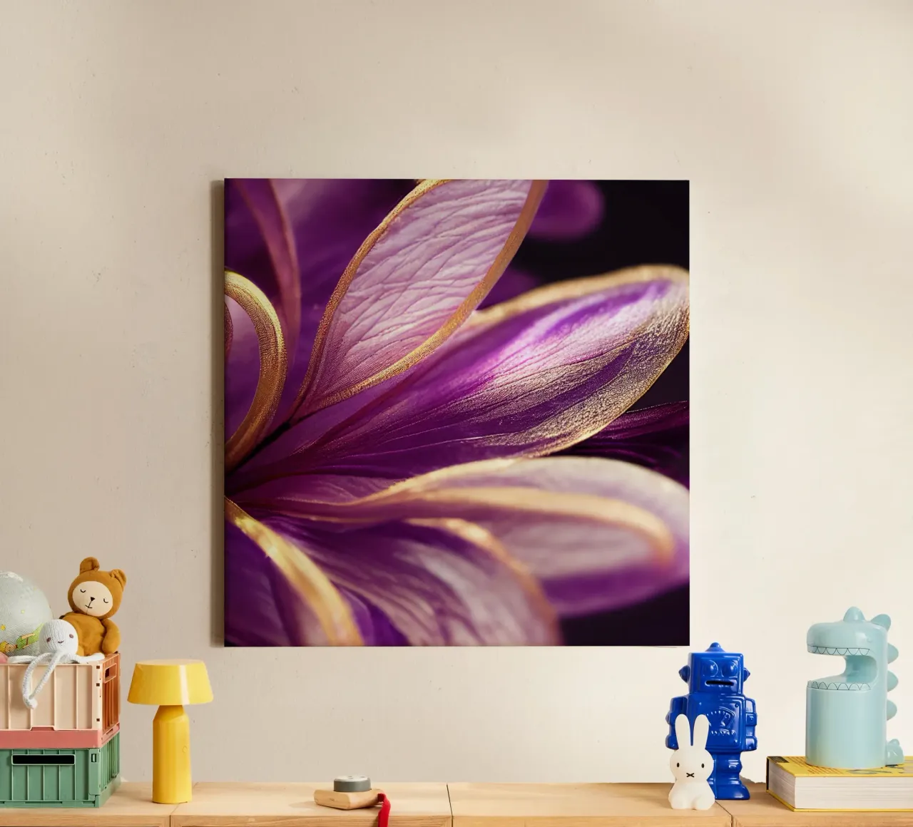 Macro Fiore di violetta tela da Bold Blooms