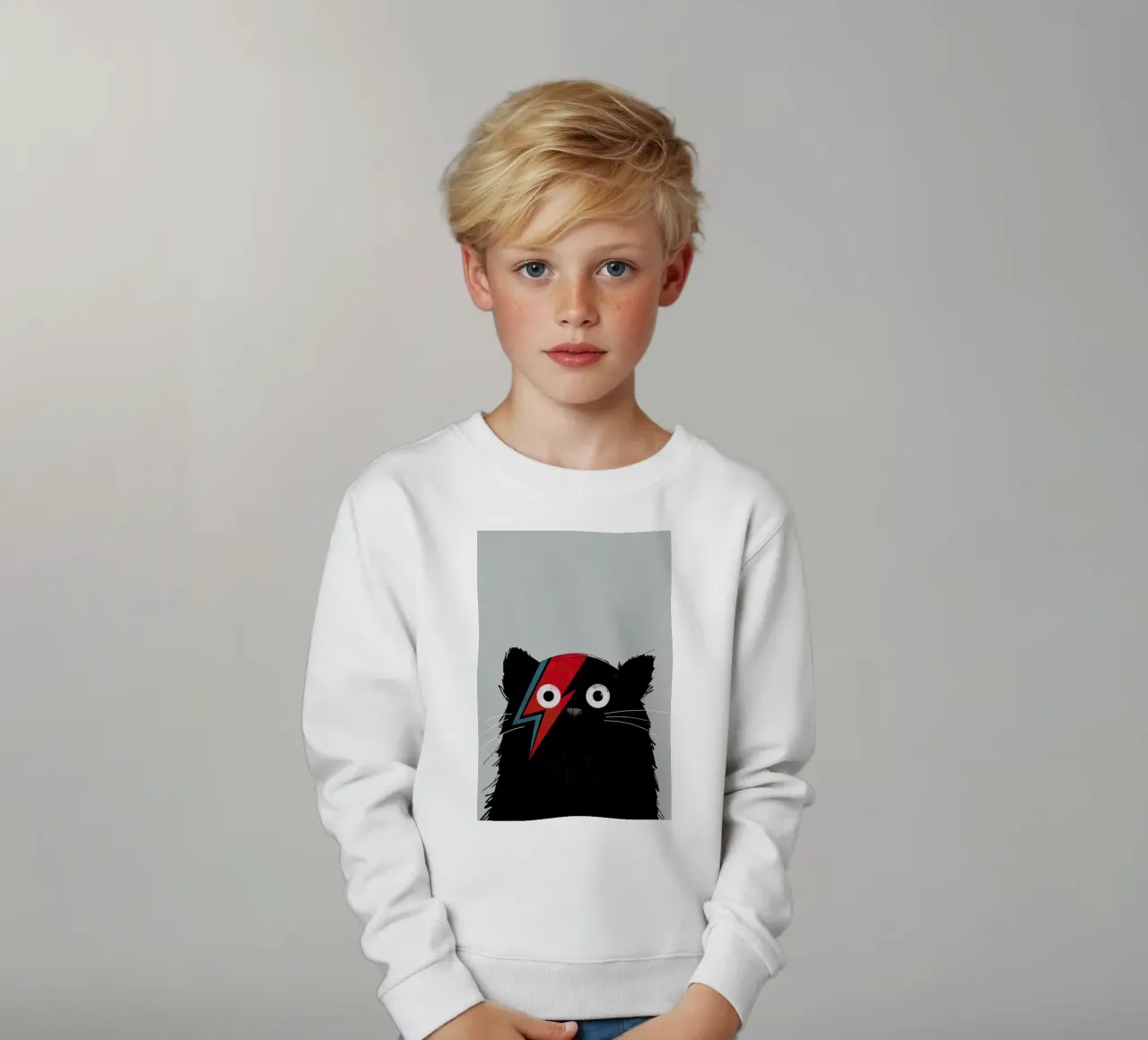 Cat Hero felpa bambino da Doozal