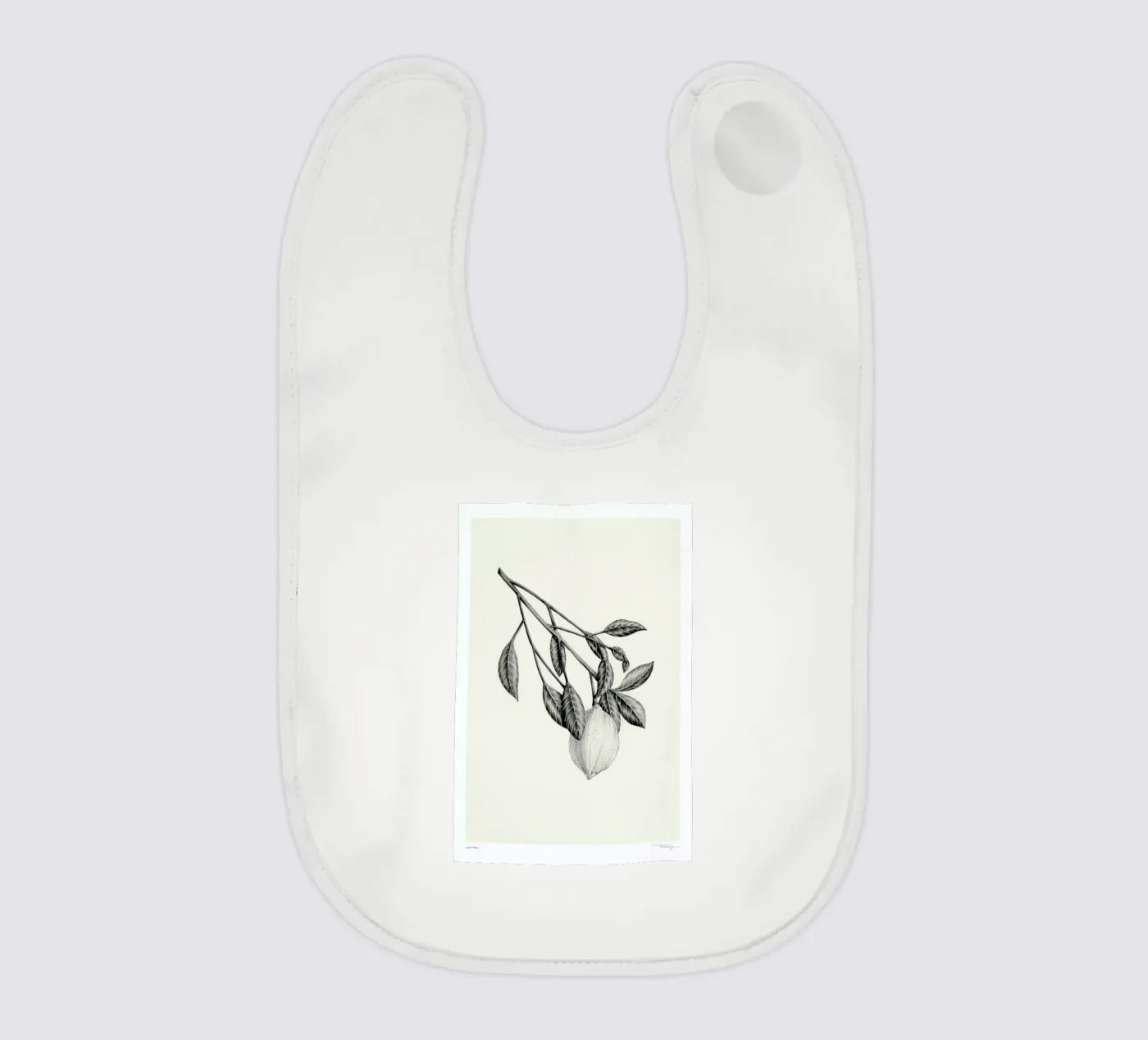 Lemon baby bib by Faunesque