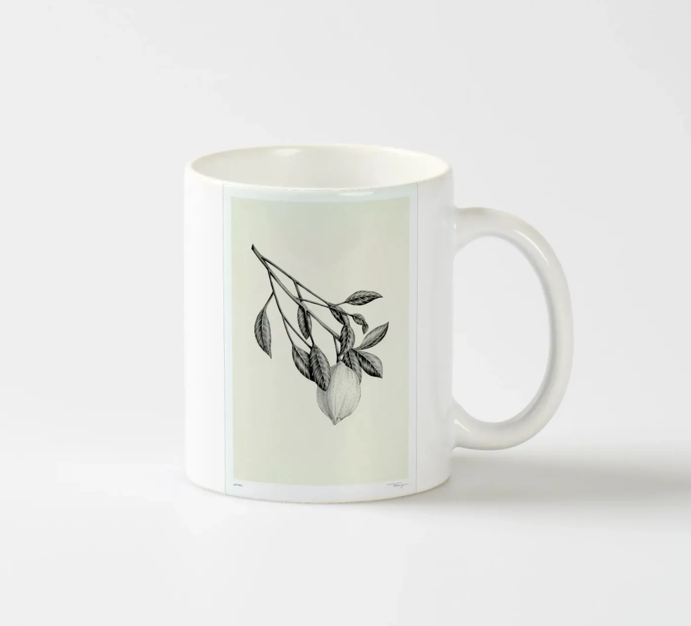 Lemon ceramic mug by Faunesque