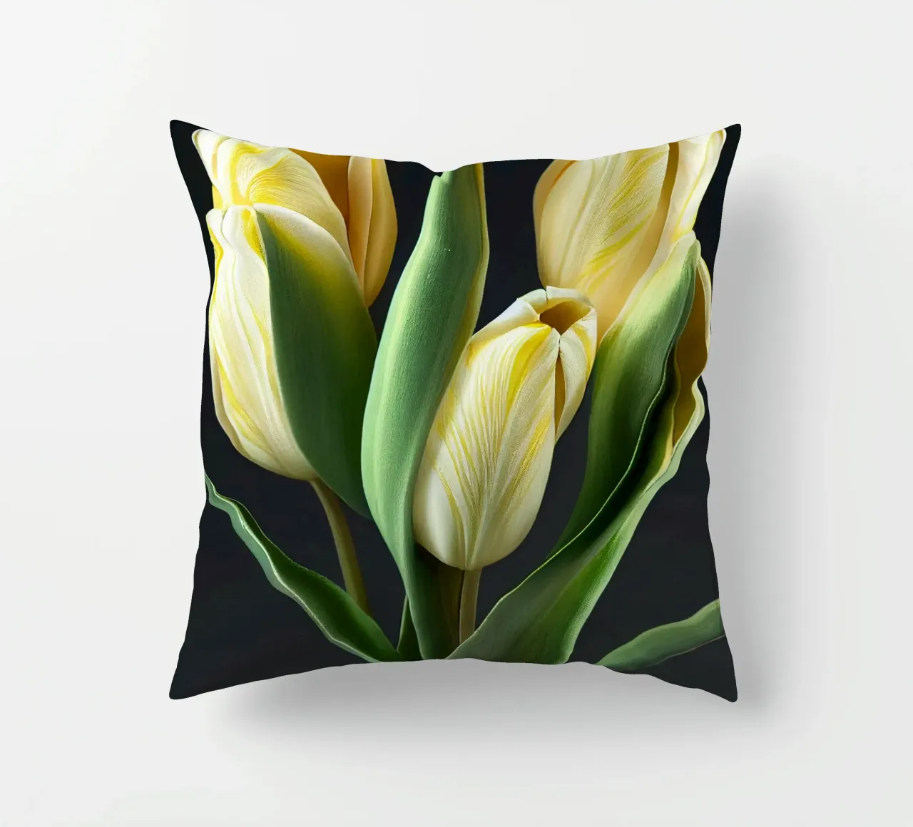 Macro fiore di tulipano cuscino da Bold Blooms