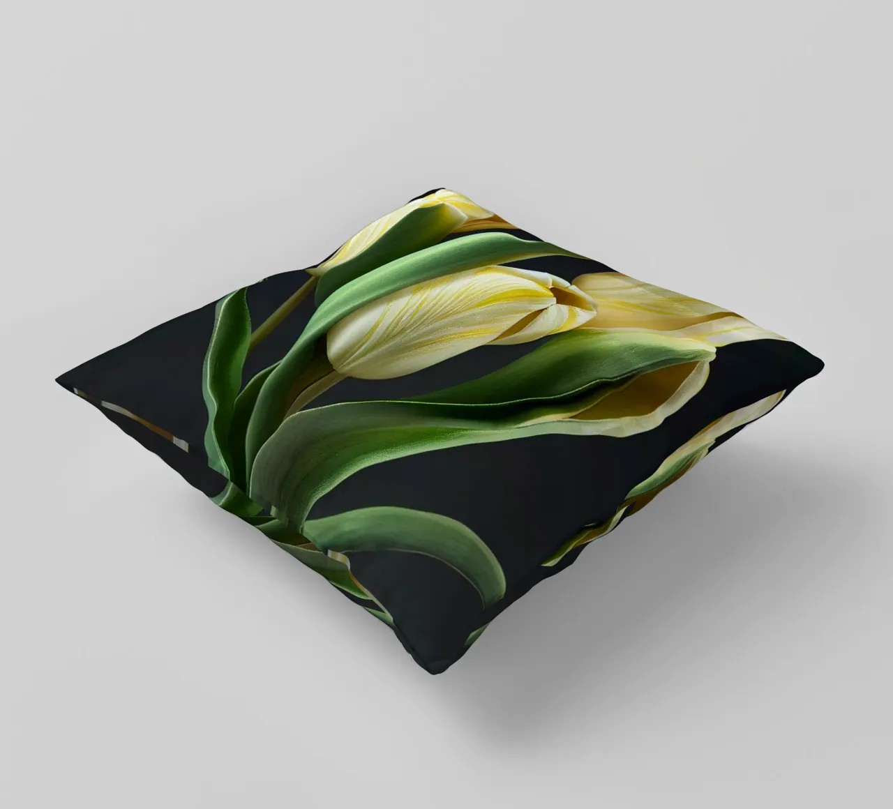 Macro fiore di tulipano cuscino da Bold Blooms