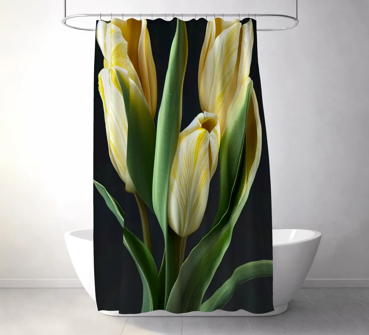 Macro fiore di tulipano tenda da doccia da Bold Blooms