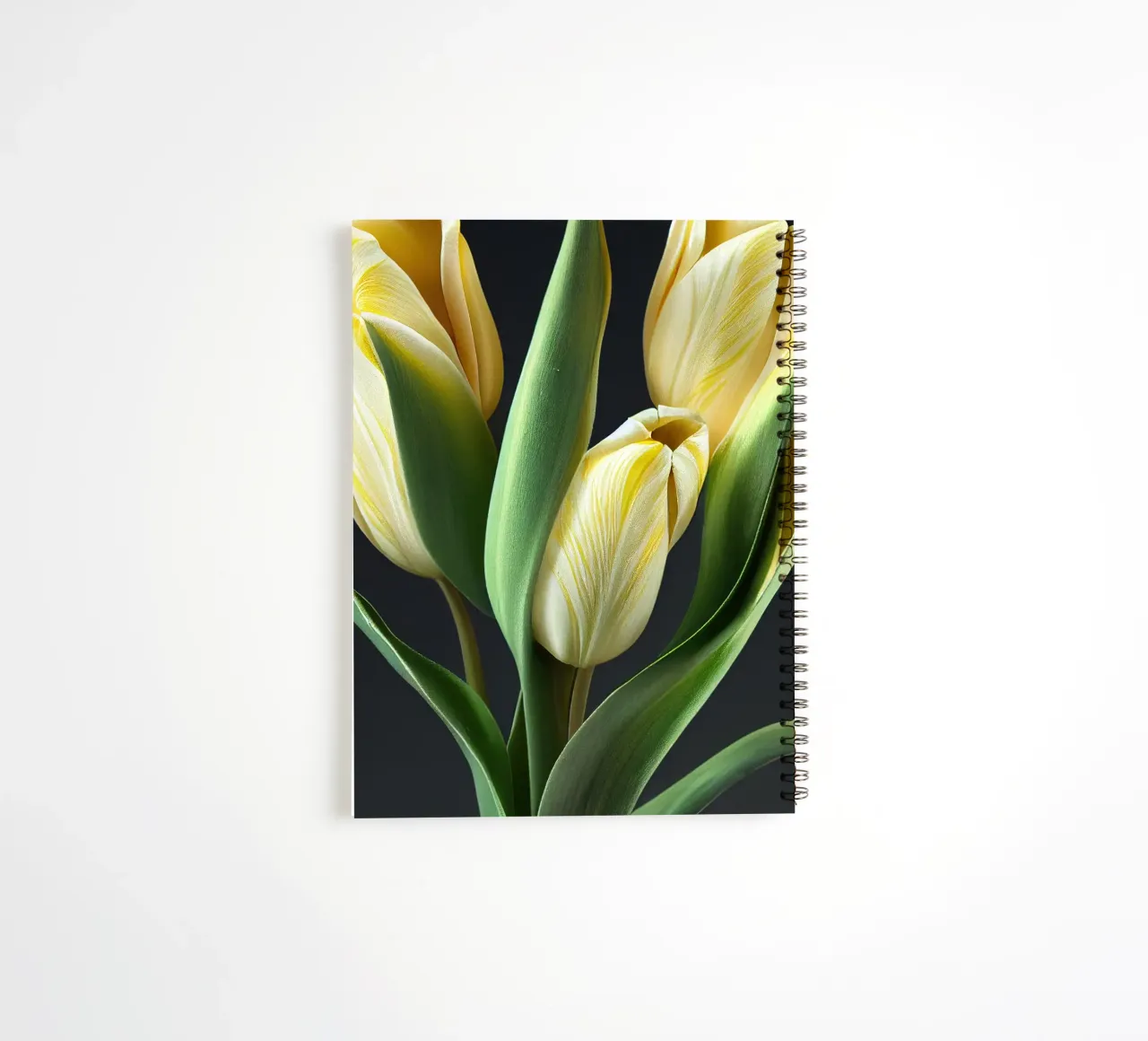Macro Tulip Flower spiral notebook by Bold Blooms