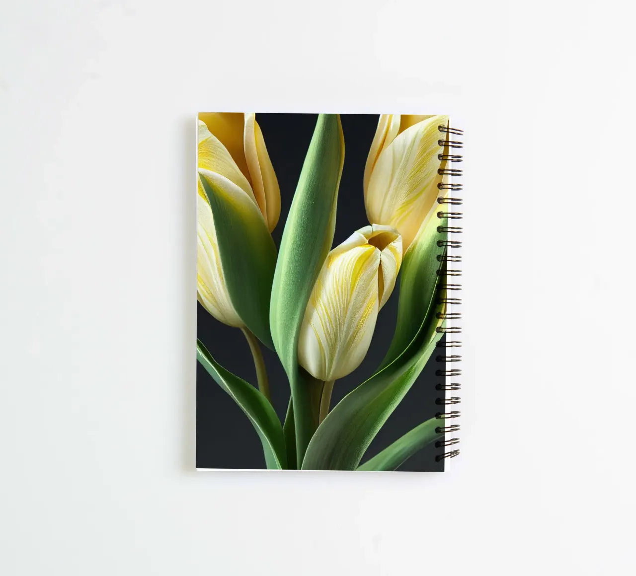 Macro Tulip Flower spiral notebook by Bold Blooms