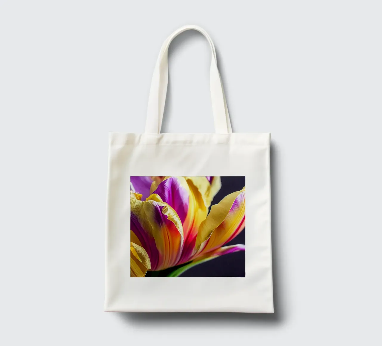 Macro fiore di tulipano borsa in juta da Bold Blooms