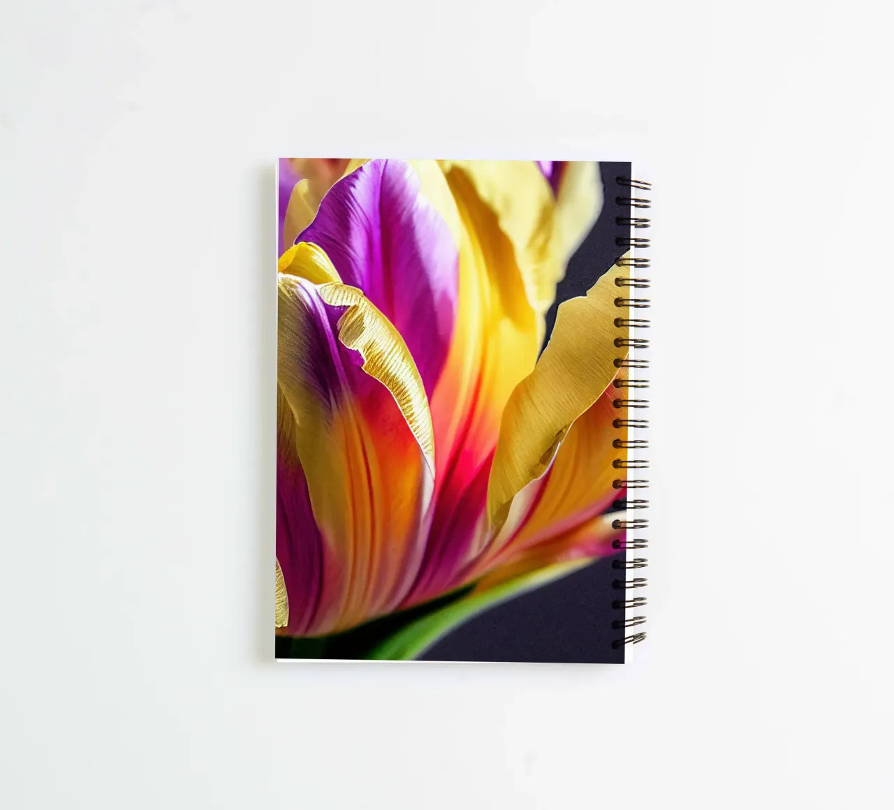 Macro Tulip Flower spiral notebook by Bold Blooms
