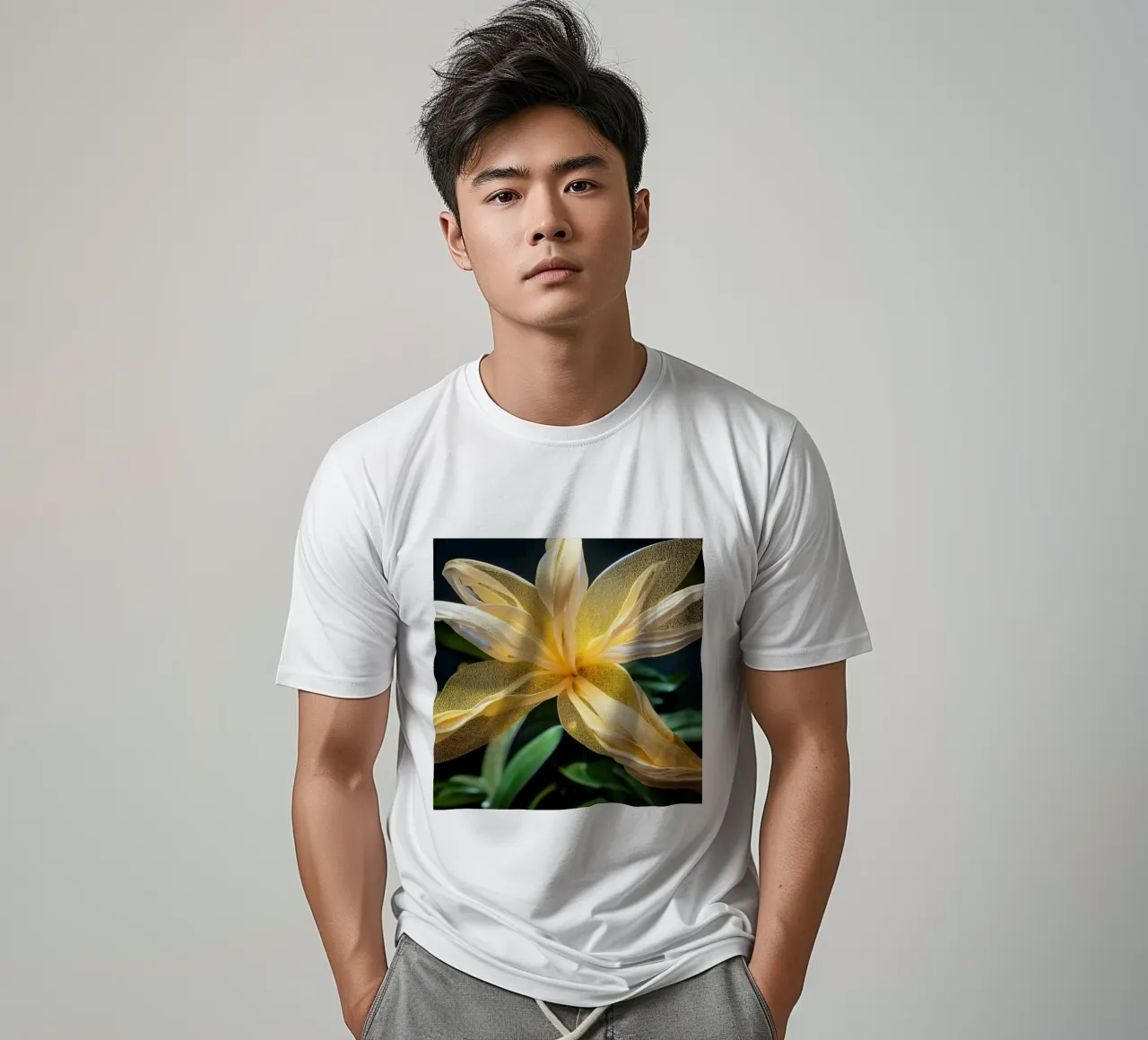 Macro fiore di oleandro giallo t-shirt da Bold Blooms
