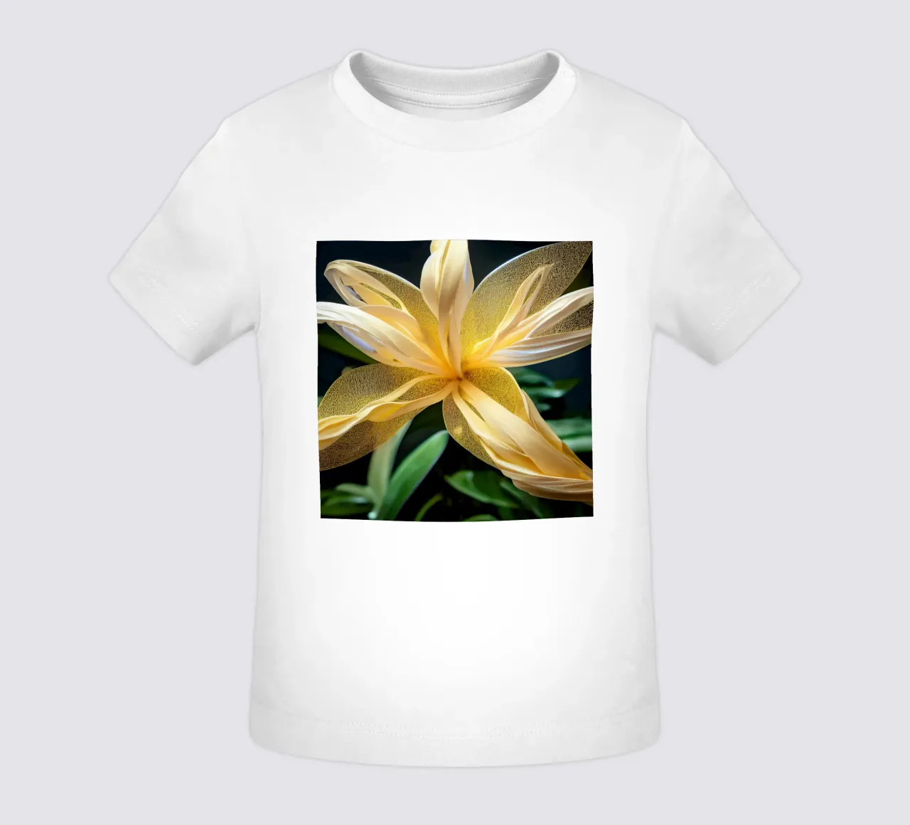Macro fiore di oleandro giallo maglietta neonato da Bold Blooms