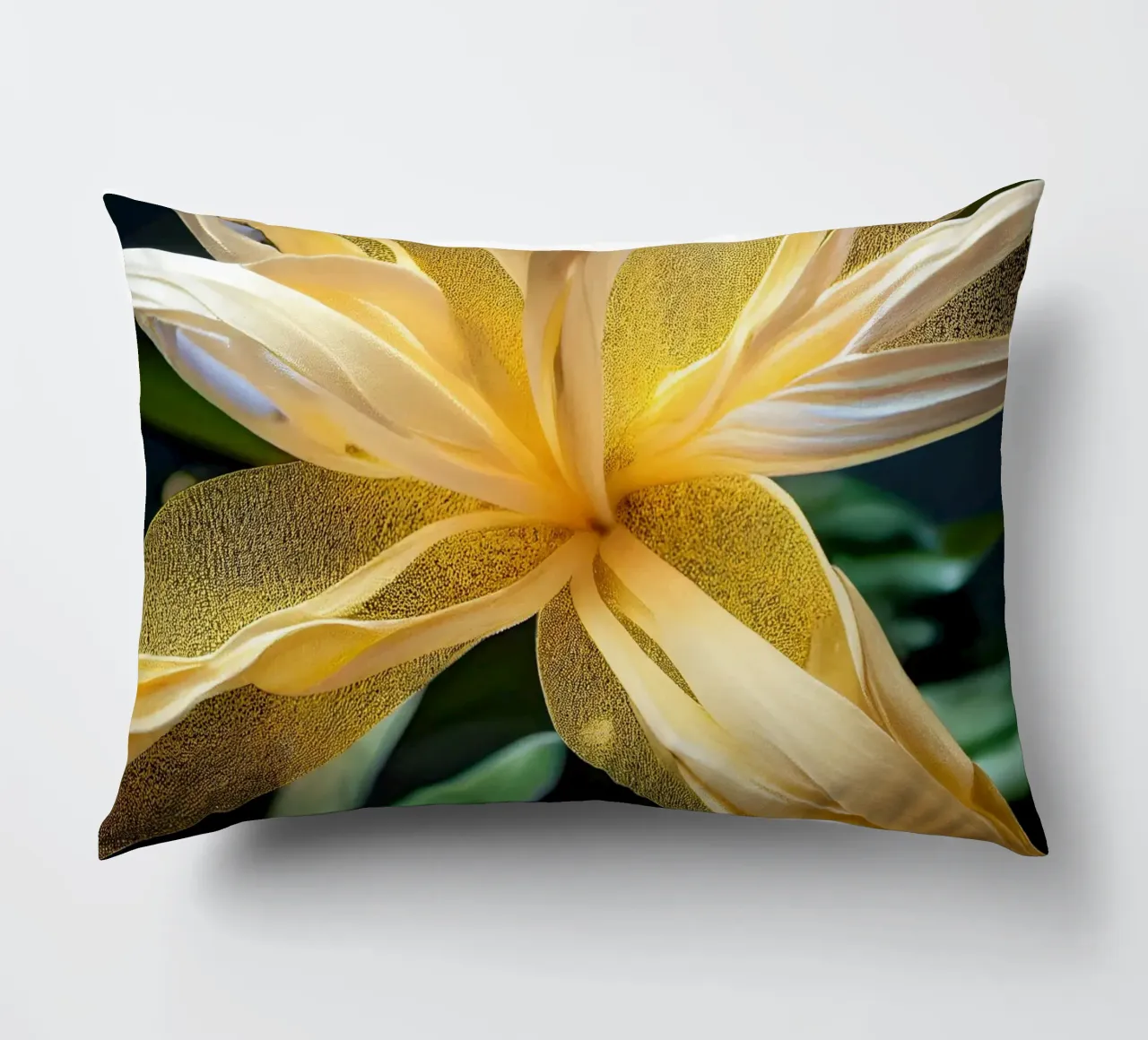 Macro fiore di oleandro giallo cuscino da Bold Blooms
