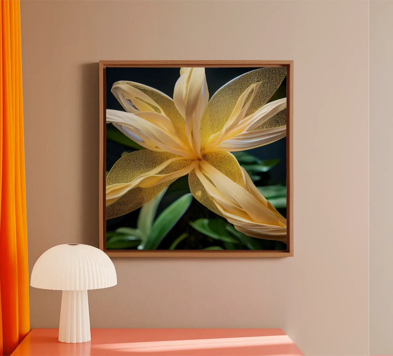 Macro fiore di oleandro giallo tela da Bold Blooms