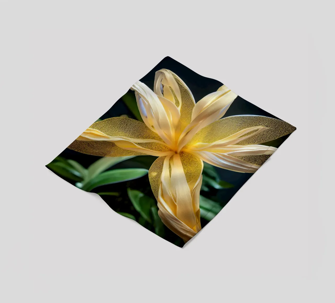 Macro fiore di oleandro giallo coperta in pile da Bold Blooms