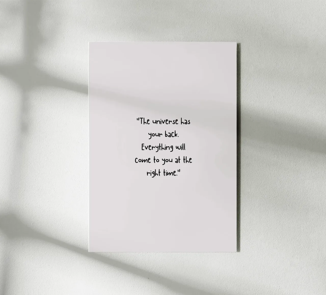 Typografie Affirmation The Universe has your back alluminio dibond da HummelBär