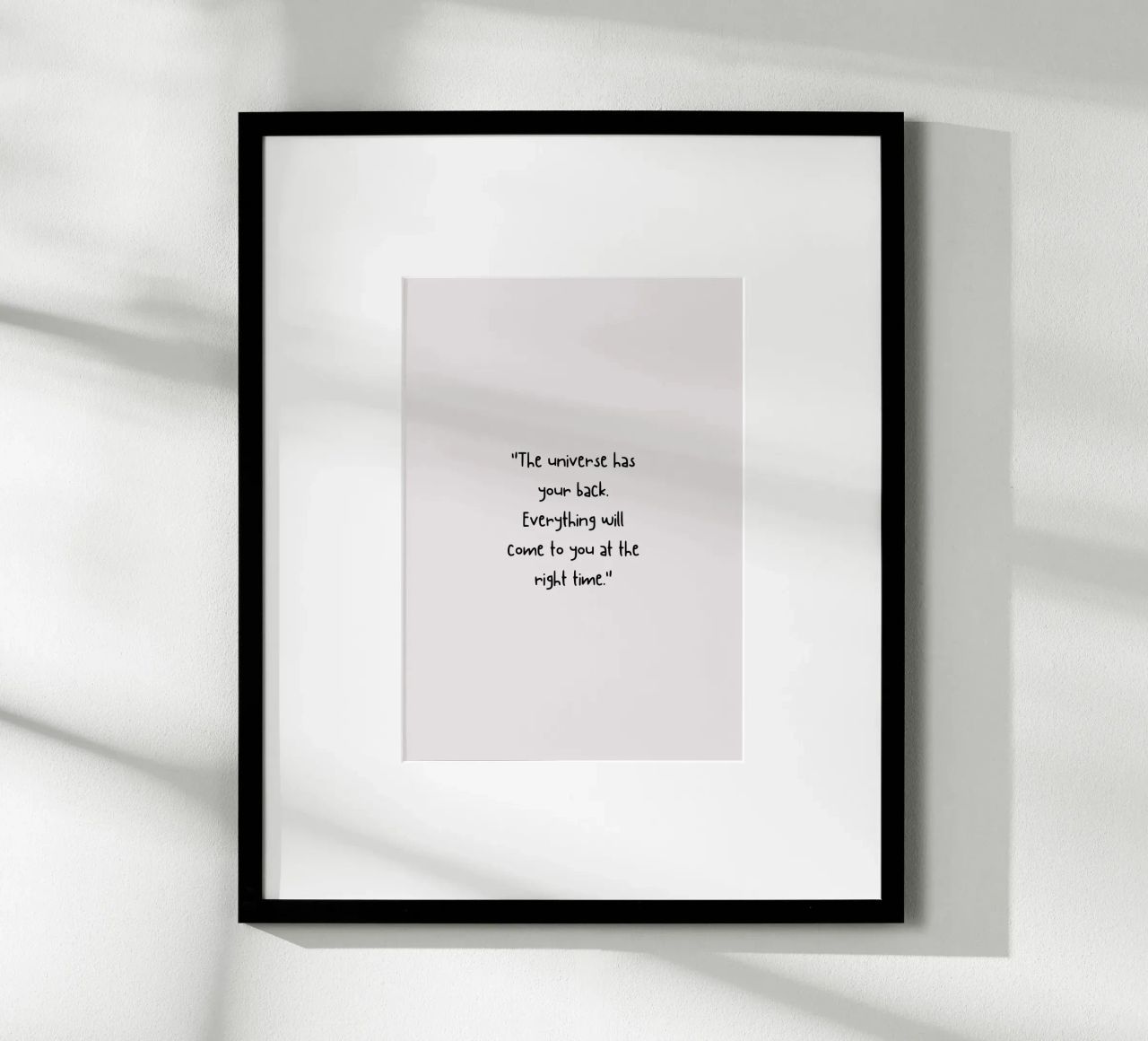 Typografie Affirmation The Universe has your back poster da HummelBär