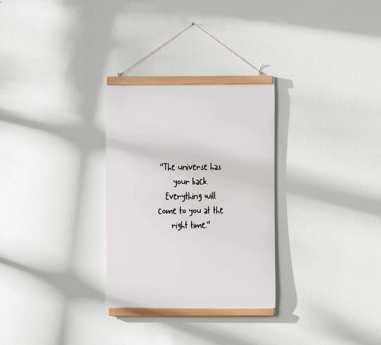 Typografie Affirmation The Universe has your back poster da HummelBär