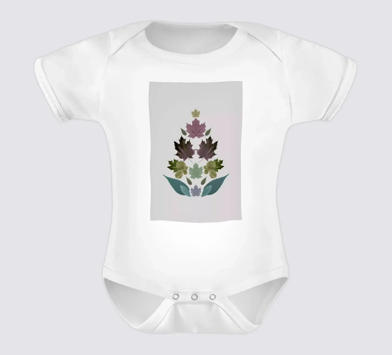 Leaves Tree body neonato maniche corte da The Wall Shop