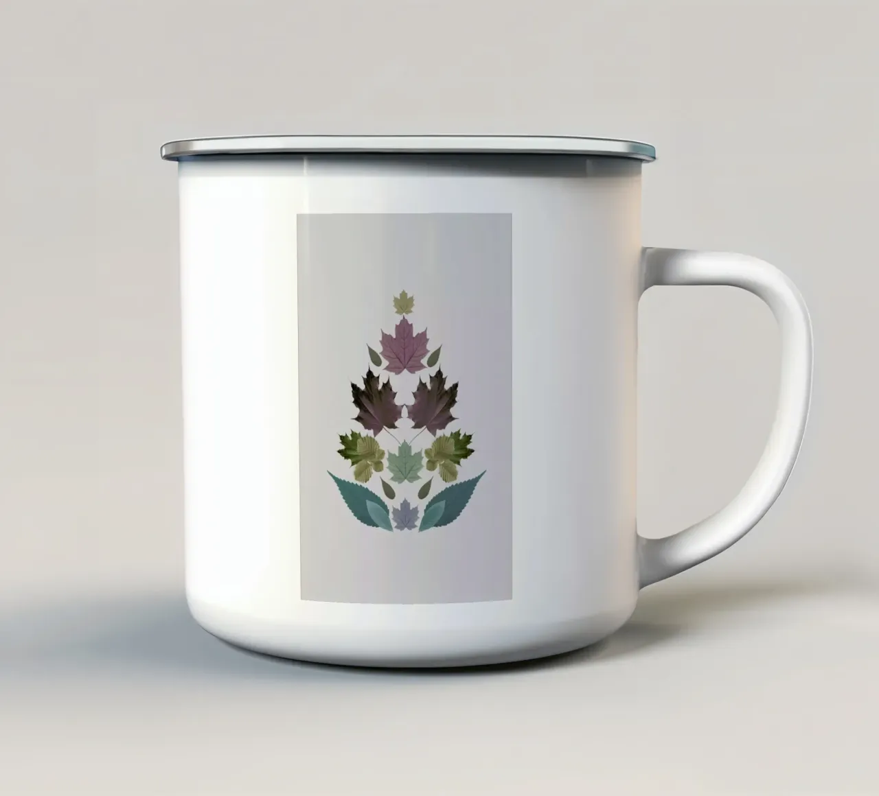 Leaves Tree tazza in smalto da The Wall Shop