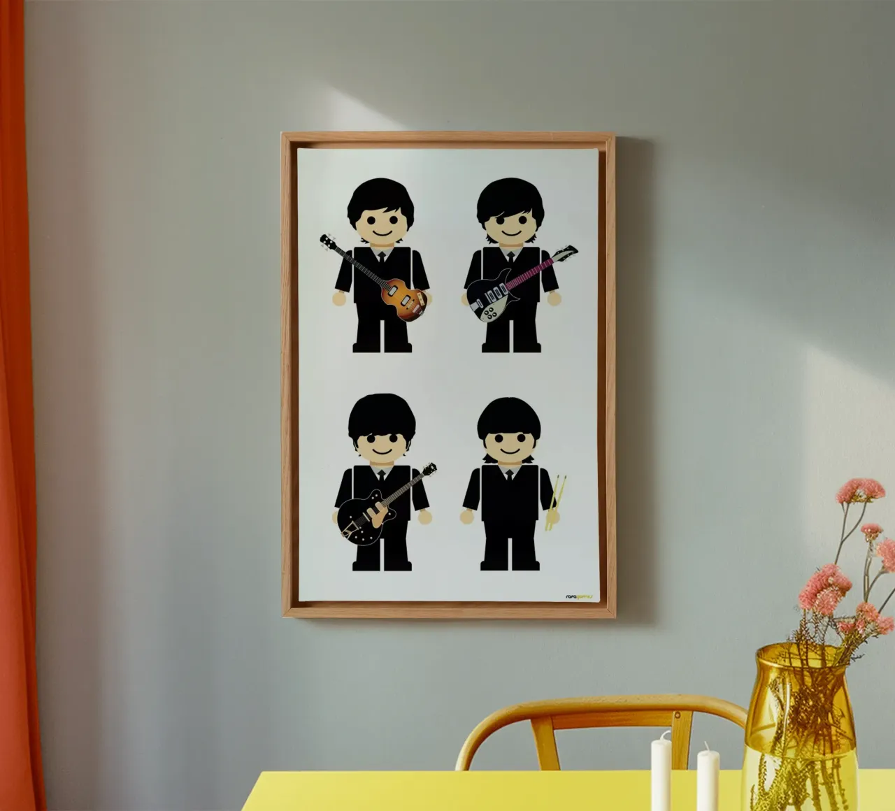 The Beatles Toy canvas by Rafa Gomes