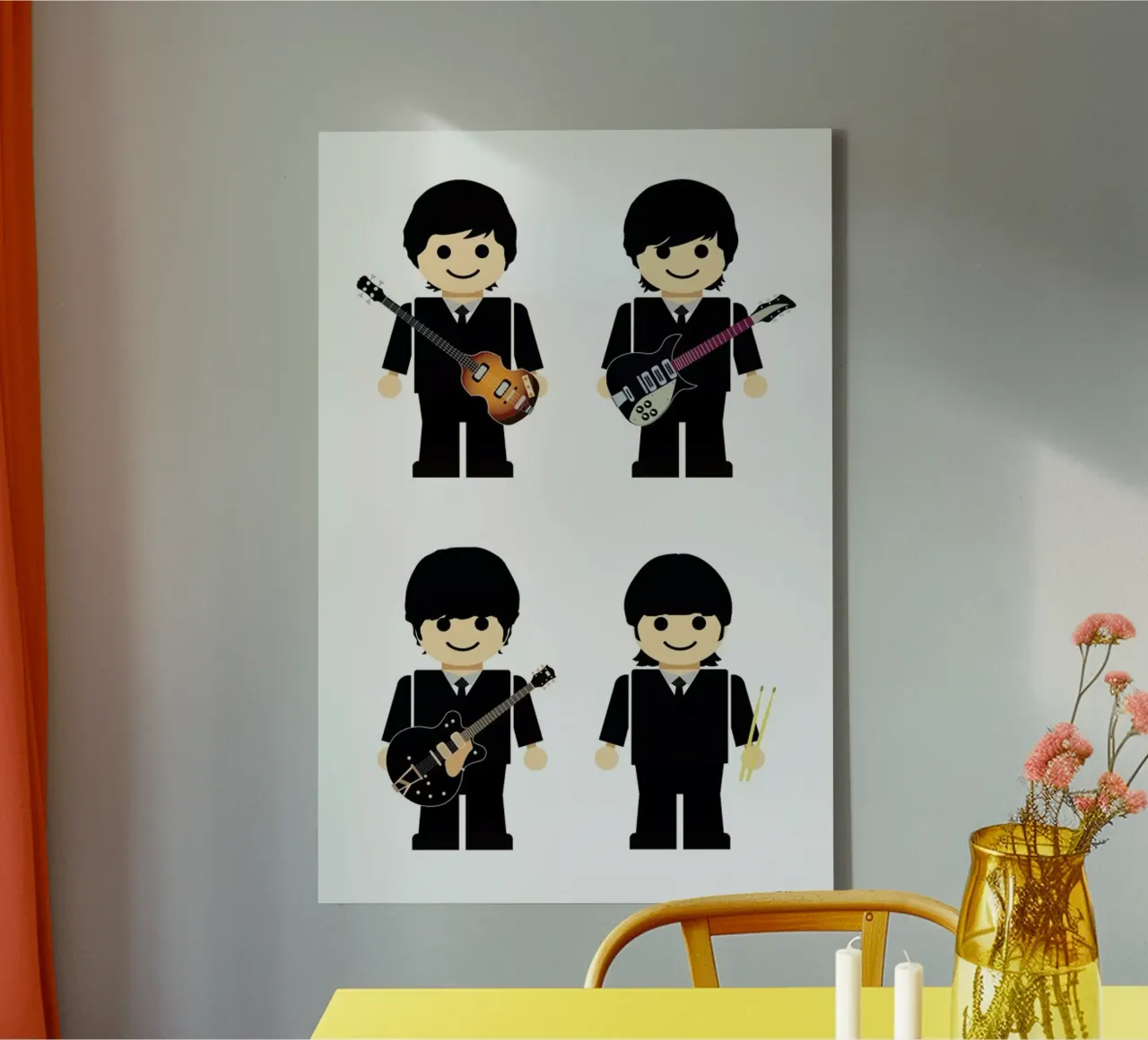 The Beatles Toy canvas by Rafa Gomes