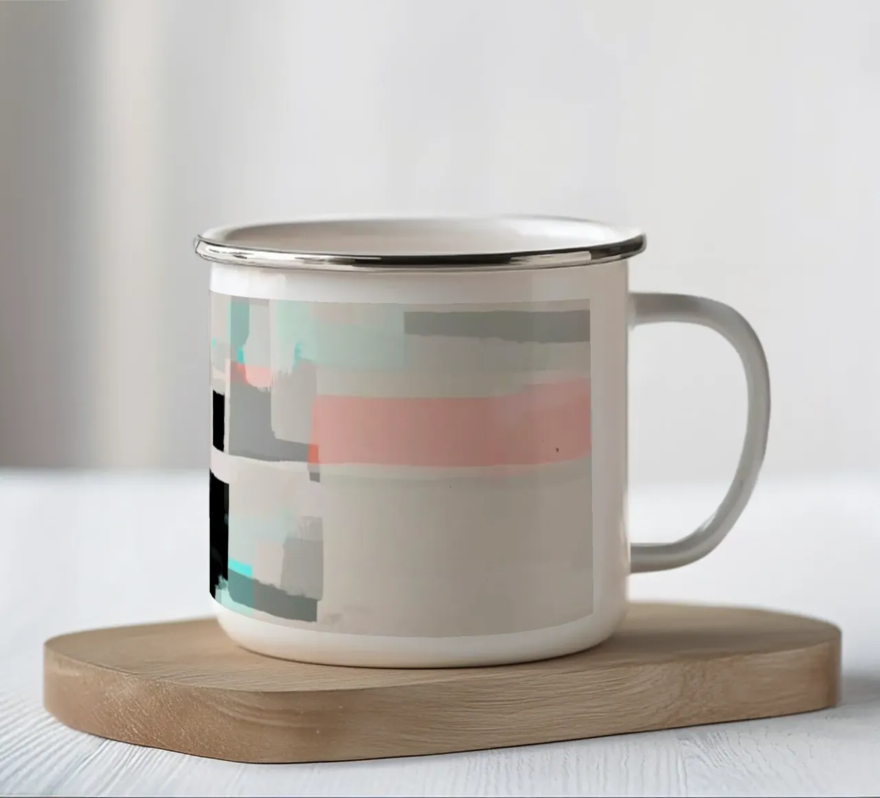 Pintura abstracta nº 7 taza de esmalte de Metron