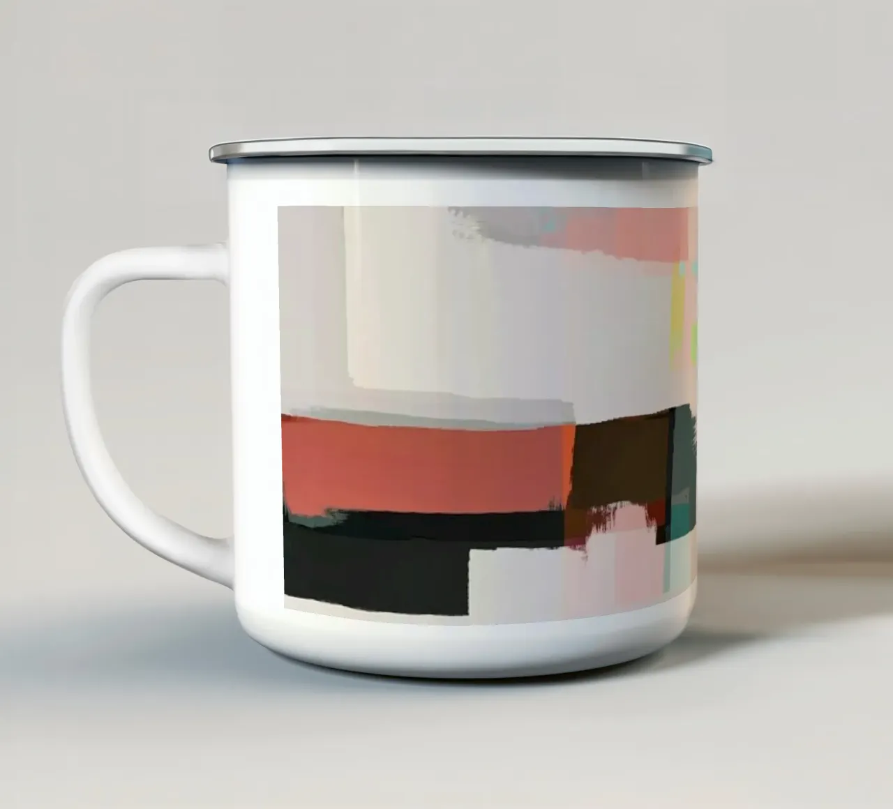 Pittura astratta n. 7 tazza in smalto da Metron