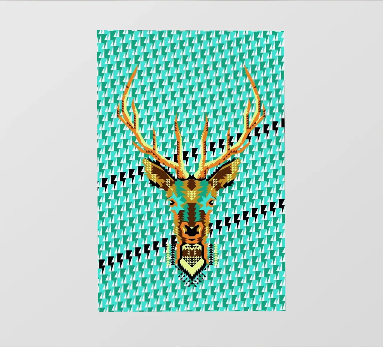 Geometric Deer pellicola backlit da Chobopop