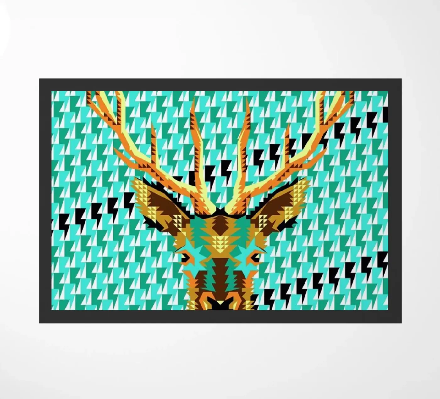 Geometric Deer Fußmatte von Chobopop