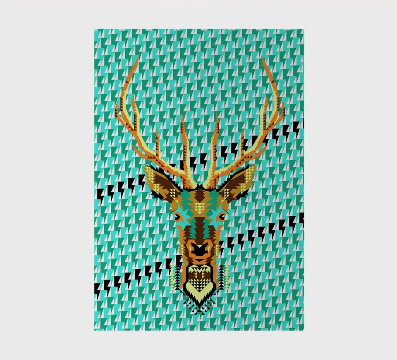 Geometric Deer notebook by Chobopop