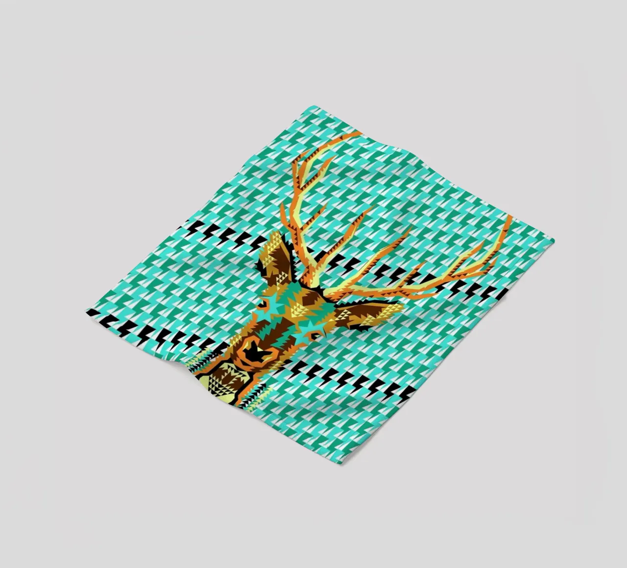 Geometric Deer coperta in pile da Chobopop