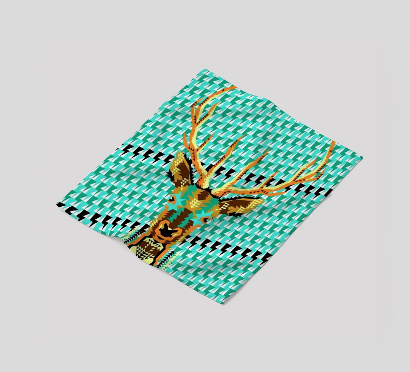 Geometric Deer Fleecedecke von Chobopop