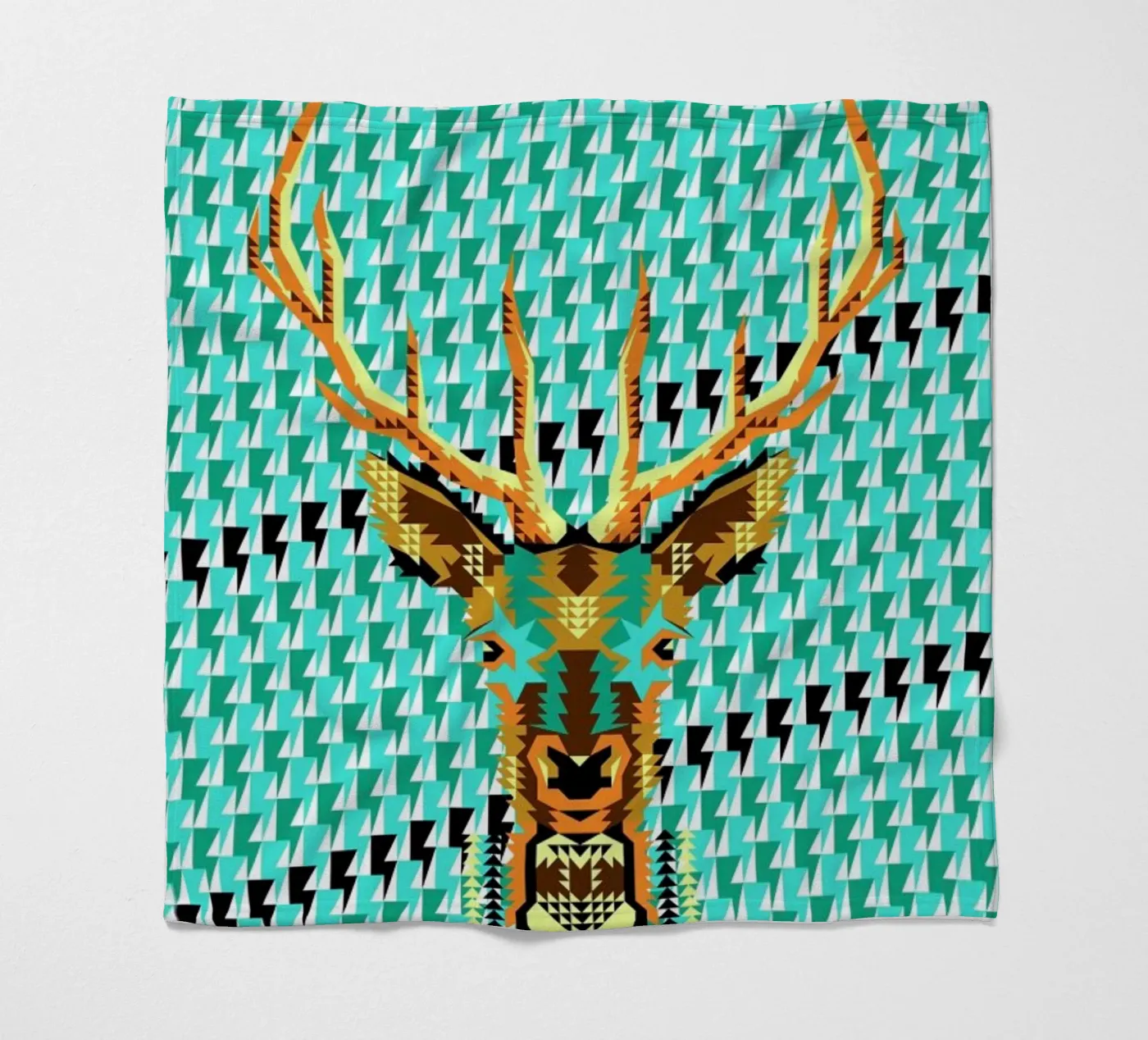 Geometric Deer coperta in pile da Chobopop